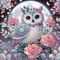 5D Special Shape Diamond Art Kits for Beginners, Owl Diamond Painting Kits for Adults, Flowers Crystal Rhinestones Diamond Painting for Home Wall Decoration Gift 12x12inch
